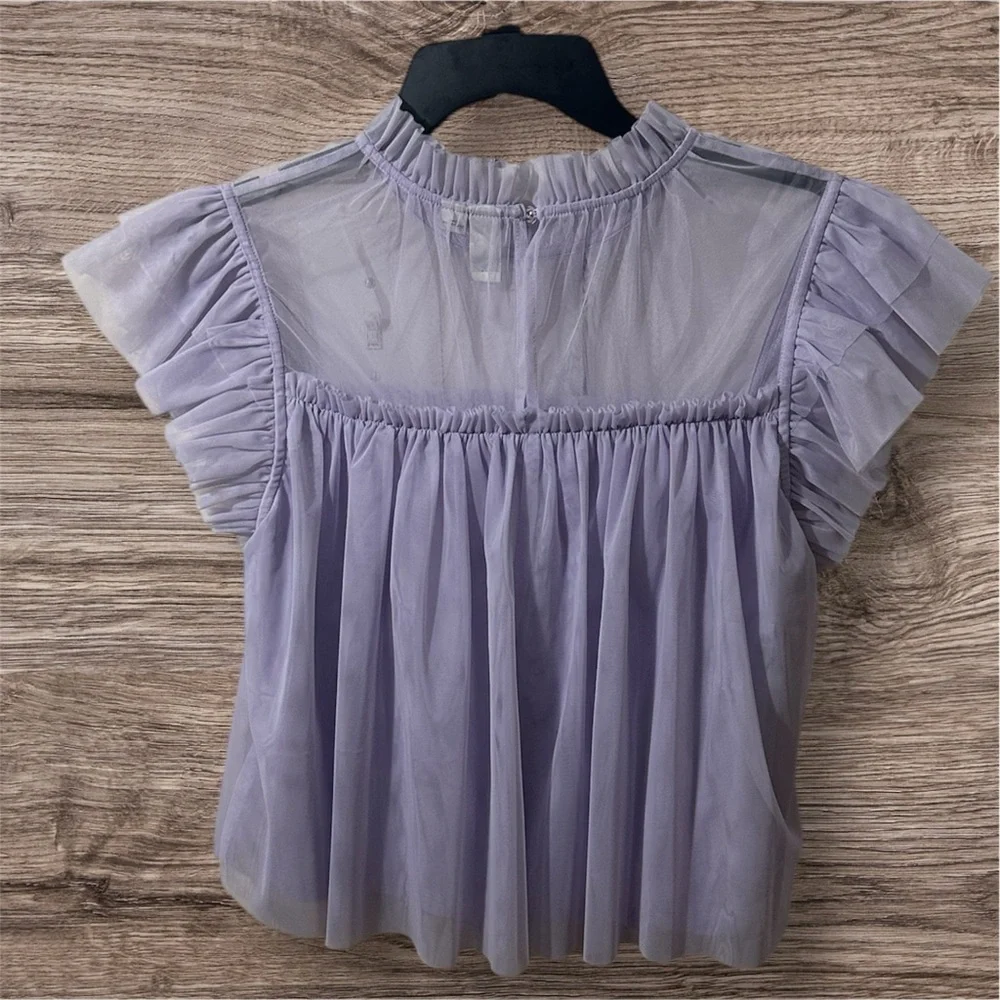 Joie Light Purple Sheer Blouse - Picture 3 of 4